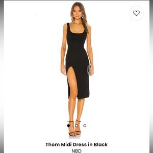 NBD Thom Midi Dress in Black ; Never worn ; New with tags